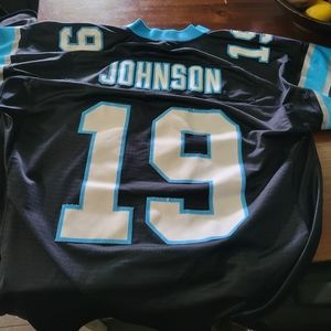2006 Carolina Panther Keyshawn Johnson sewn jersey